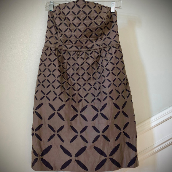 J. Crew "Ginny" Brown Strapless Eyelet Dress - Picture 3 of 8